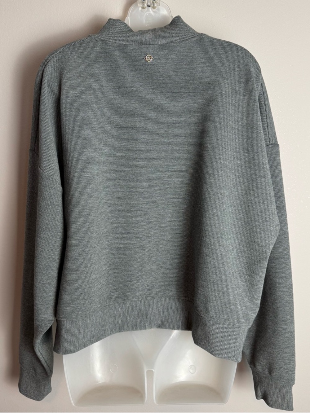 CALIA by Carrie Underwood Grey Ribbed Knit Mock Neck Everyday Sweater Size L - Picture 5 of 7